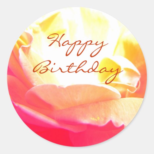 ハッピーバースデー ラウンドシール (正面)