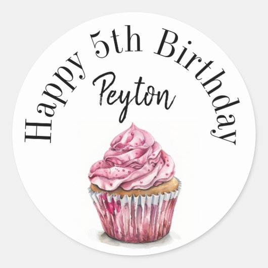 ハッピーバースデー ラウンドシール (正面)