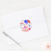 ハッピーバースデー ラウンドシール (封筒)