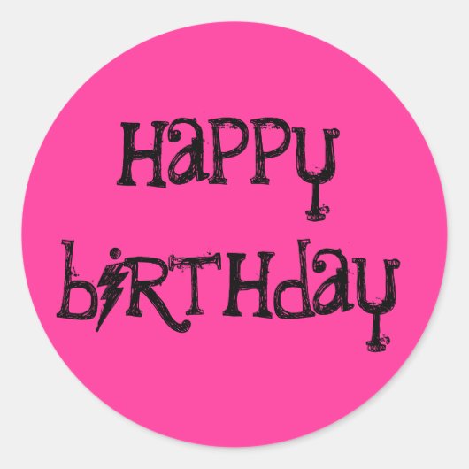 ハッピーバースデー ラウンドシール (正面)