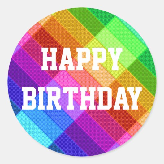ハッピーバースデー ラウンドシール (正面)