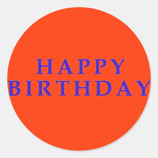 ハッピーバースデー ラウンドシール (正面)