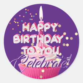 ハッピーバースデー ラウンドシール