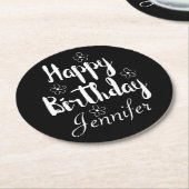 ハッピーバースデー ラウンドペーパーコースター (アングル)
