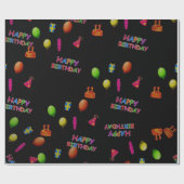 ハッピーバースデー ラッピングペーパー (フラット)