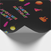 ハッピーバースデー ラッピングペーパー (角)