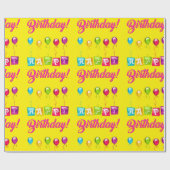 ハッピーバースデー ラッピングペーパー (フラット)