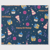 ハッピーバースデー ラッピングペーパー (フラット)