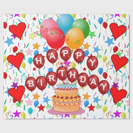 ハッピーバースデー! ラッピングペーパー (フラット)