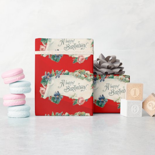 ハッピーバースデー ラッピングペーパー (ベビーシャワー)