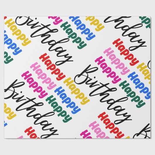 ハッピーバースデー ラッピングペーパー (フラット)