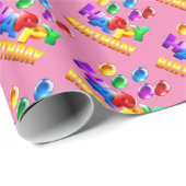 ハッピーバースデー ラッピングペーパー (ロールコーナー)
