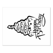 ハッピーバースデー ラバースタンプ (インプリント)