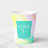 "ハッピーバースデー"ラブリーカラー紙カップ 紙コップ (裏面)