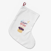 ハッピーバースデー ラージクリスマスストッキング (正面 (吊り時))