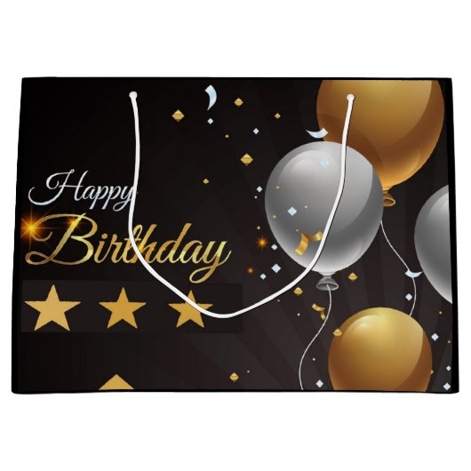 ハッピーバースデー ラージペーパーバッグ (正面)