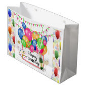 ハッピーバースデー ラージペーパーバッグ (正面アングル)