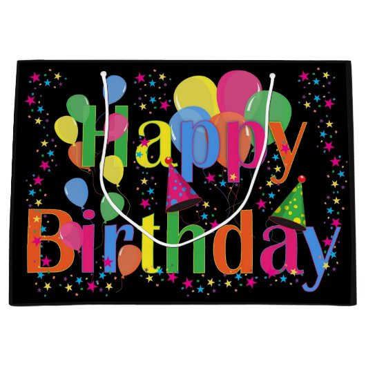 ハッピーバースデー ラージペーパーバッグ (正面)