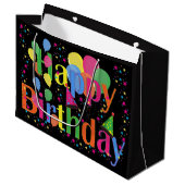 ハッピーバースデー ラージペーパーバッグ (正面アングル)