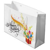 ハッピーバースデー ラージペーパーバッグ (正面アングル)