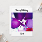 ハッピーバースデー リサ カード (正面/裏面インサイチュ)