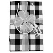 ハッピーバースデー リボン オン プライド   ミディアムペーパーバッグ (正面)