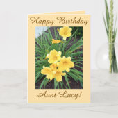 ハッピーバースデー、ルーシー叔母さん、カード カード (正面)