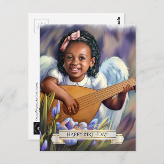 ハッピーバースデー。ルートとリトルエンジェル ポストカード (正面/裏面)