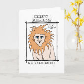 ハッピーバースデー、レオ! カード (黄色い花)