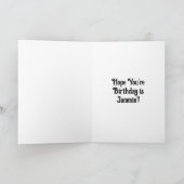 ハッピーバースデー |レコードポップ・アートの付きアートガール カード (内部)