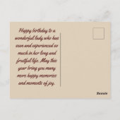 ハッピーバースデー レディー グランジ フラワーズ 17 ポストカード (裏面)