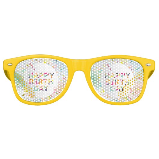 ハッピーバースデー レトロサングラス (正面)