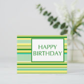 ハッピーバースデー（レモンライム） ポストカード (スタンド正面)