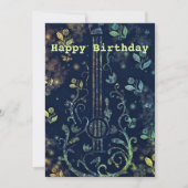 ハッピーバースデー – ロマンチックなフラワーズギター (正面)