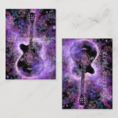 ハッピーバースデー – ロマンチックギターミュージック – 魔法 ノートカード (正面/裏面)