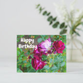 ハッピーバースデー ワイルド ブルー ヨンダーローズ #1 ポストカード (スタンド正面)