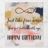 ハッピーバースデー ワインラベル (シングルラベル)