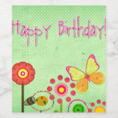 ハッピーバースデー ワインラベル (シングルラベル)