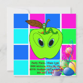 ハッピーバースデー ワーム カード 誘導風船 (裏面)