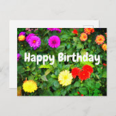 ハッピーバースデー ヴァリアス ダリア #1 ポストカード (正面/裏面)