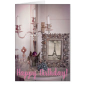 ハッピーバースデー!ヴィンテージエッフェルタワー写真フレーム (正面)