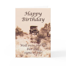 ハッピーバースデー、ヴィンテージカード、丘上の、ユーモア