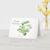 ハッピーバースデー ヴィンテージ ボタニカル 水彩カード カード (黄色い花)