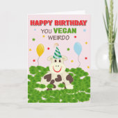 ハッピーバースデー ヴィーガンの変わり者さん カード (正面)