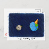 「ハッピーバースデー、世界」(暗) – ロシュ・ハシャナ シーズンポストカード (正面/裏面)