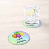 ハッピーバースデー、人気があるデザイン、 ラウンドペーパーコースター (インサイチュ)