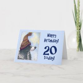 ハッピーバースデー、今日20縁ど日、ボブのコリー犬 カード