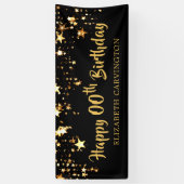 ハッピーバースデー – 任意の年パーソナライズされた 横断幕 (縦)