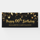 ハッピーバースデー – 任意の年パーソナライズされた 横断幕 (横)