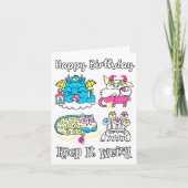 ハッピーバースデー | 保風変わり カード (正面)